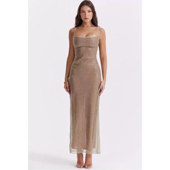 chinese dress ladies AURORA OVERALL BEADED MAXI DRESS | CULT MIA